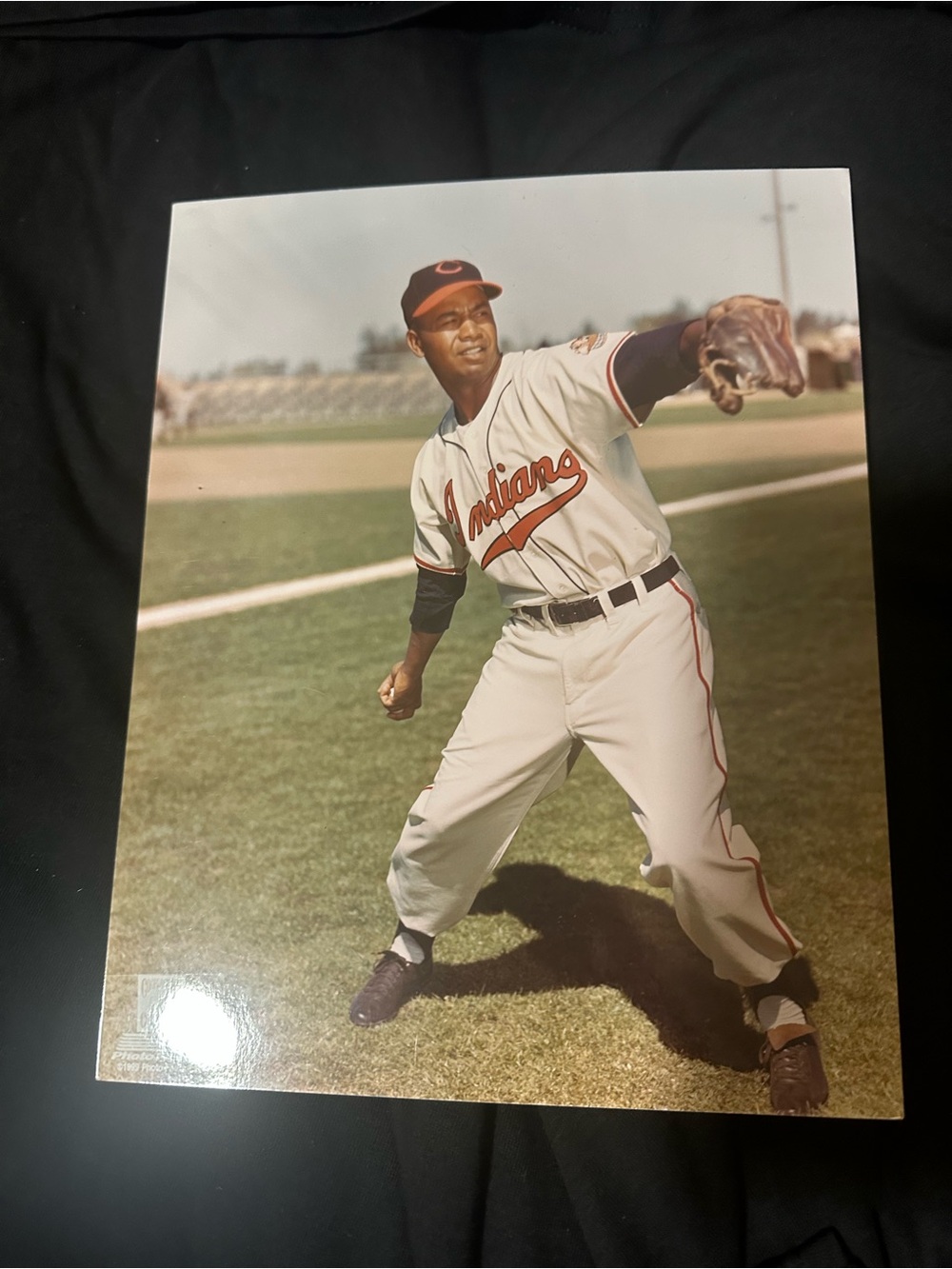 Larry doby cleveland Vintage Baseball Photo Wall Art 8x10 photo